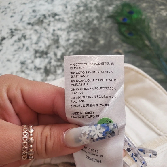 We The Free Cream Distressed High Rise Jeans - Picture 8 of 9